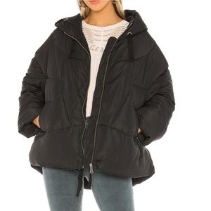 Free People Hailey Puffer Jacket Black Medium